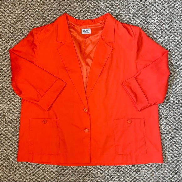 Vintage Koret Two Button Long Sleeve Blazer - Orange - Picture 3 of 15